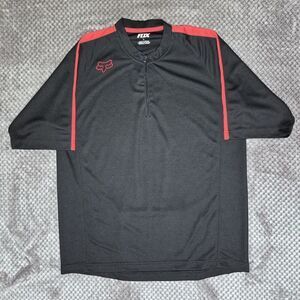 FOX Ranger Performance Jersey Men's Black Red Size Large 1/4 Zip Cycling Bike